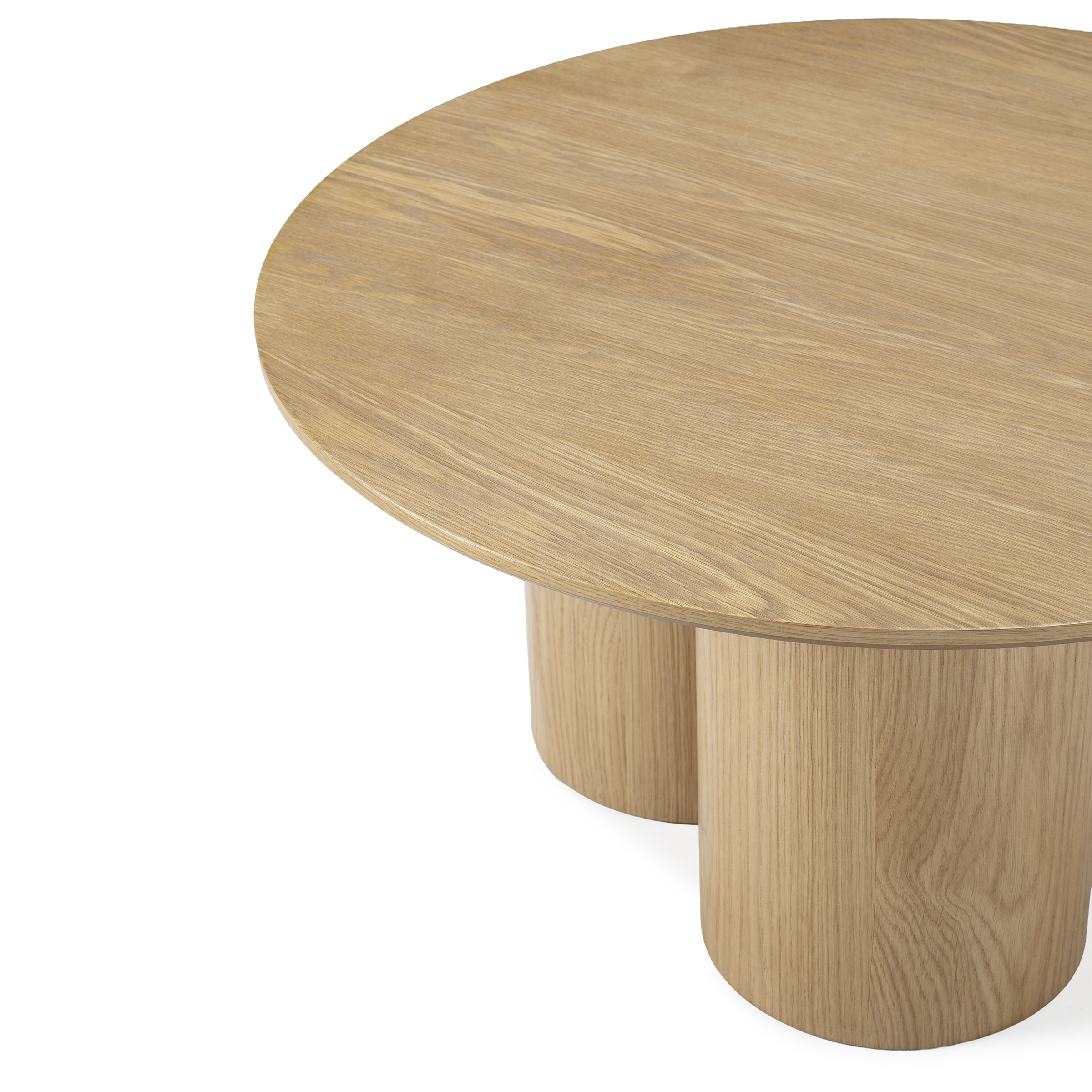 MESA CENTRO REDONDA LUA 80CM ROBLE - Imagen 3