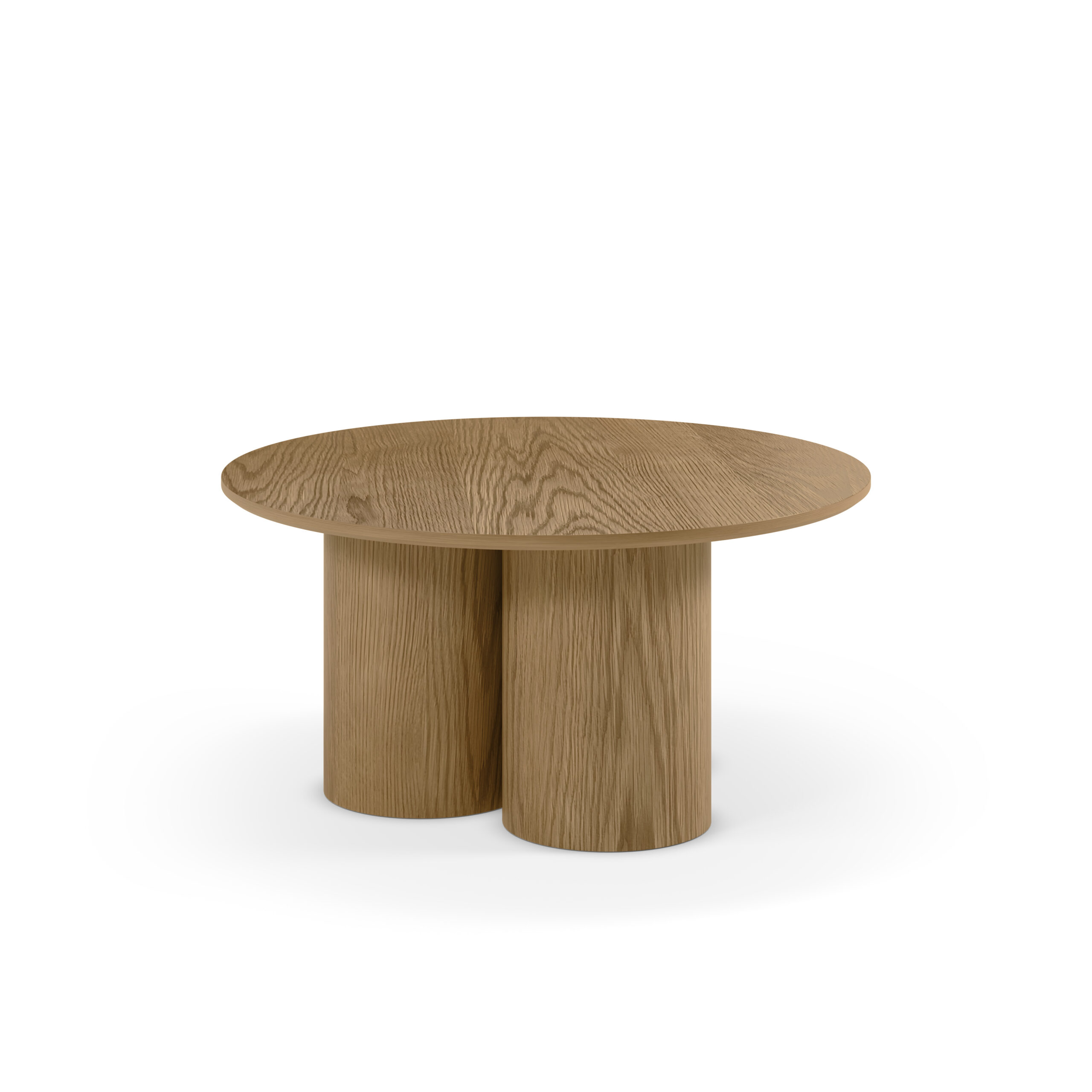 MESA CENTRO REDONDA LUA 80CM ROBLE