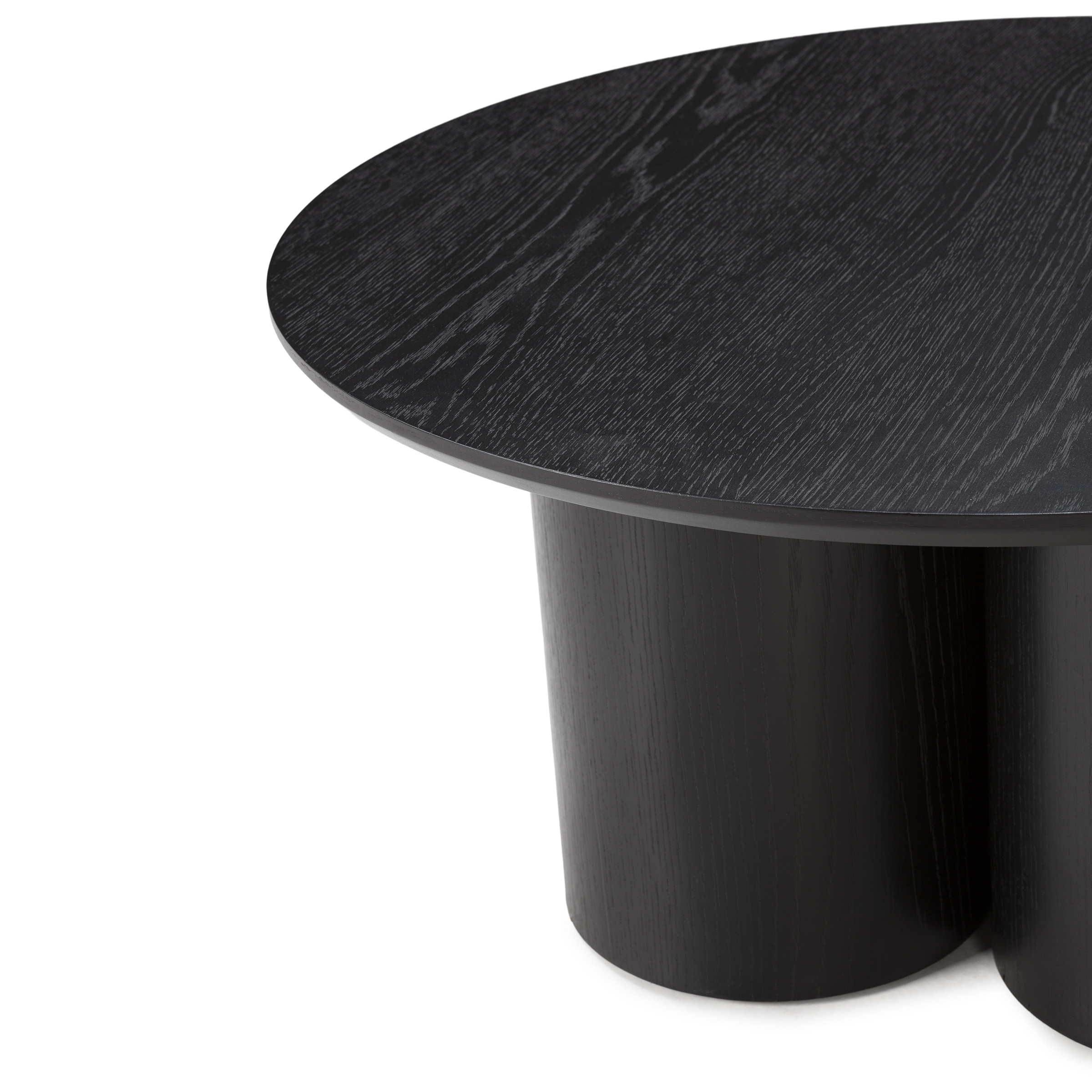 MESA CENTRO REDONDA LUA 80CM NEGRO - Imagen 3