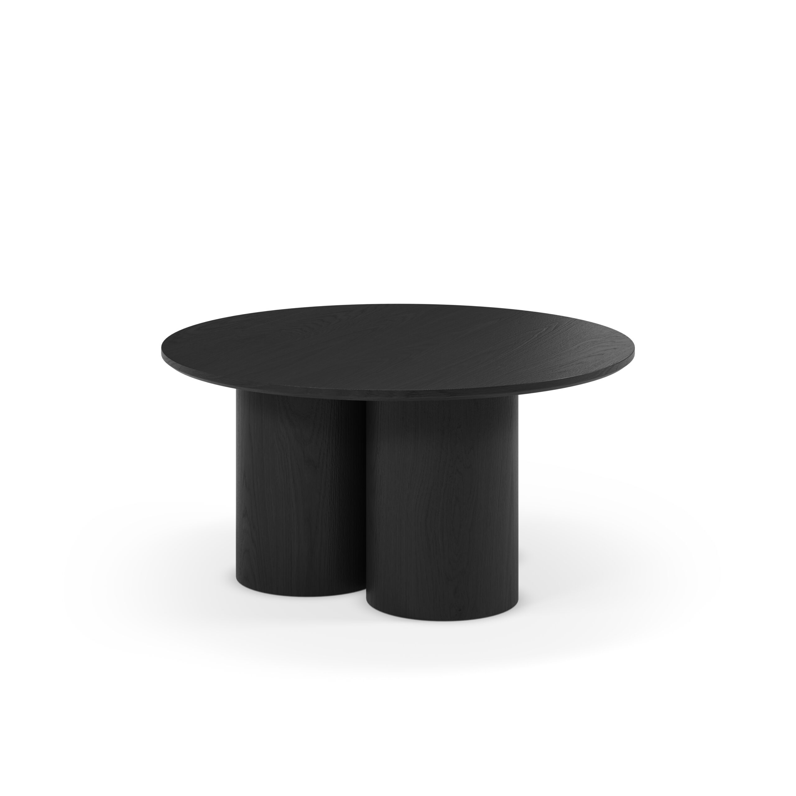 MESA CENTRO REDONDA LUA 80CM NEGRO