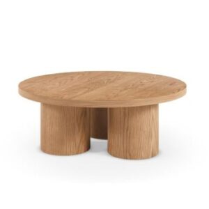 MESA CENTRO REDONDA ARANCHA 100CM ROBLE