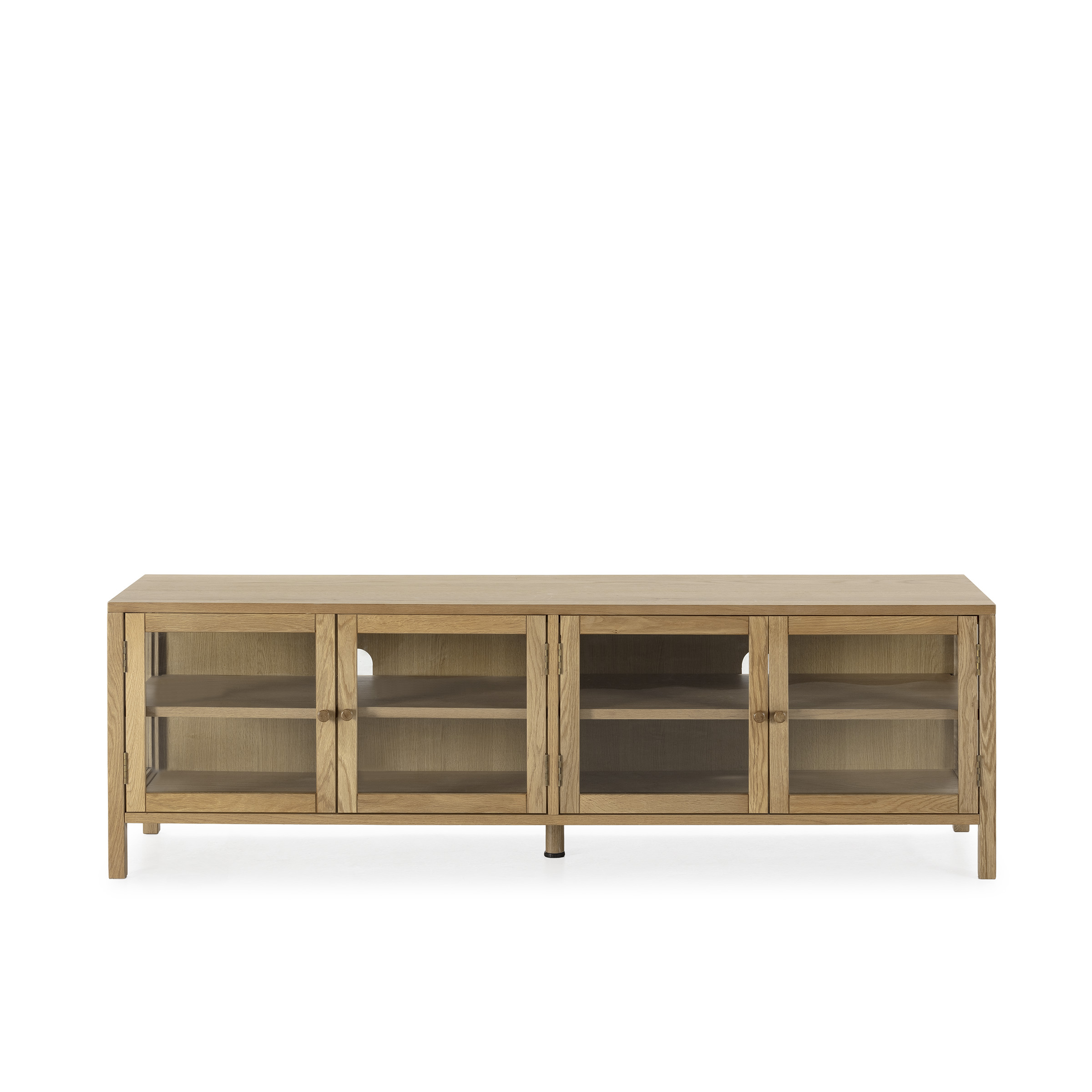 MUEBLE TV CECI 4P 160CM ROBLE PUERTA CRISTAL - Imagen 7