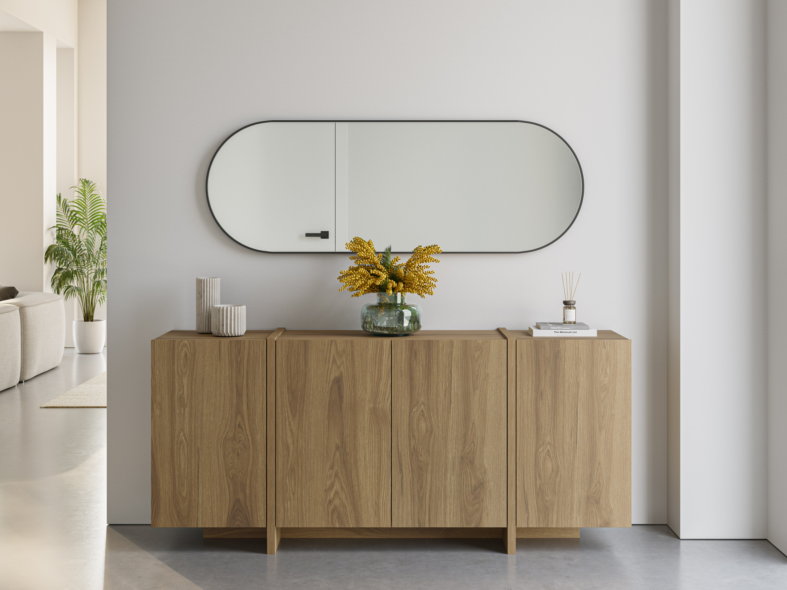 APARADOR VOLIA 4P 180CM ROBLE-UD - Imagen 3