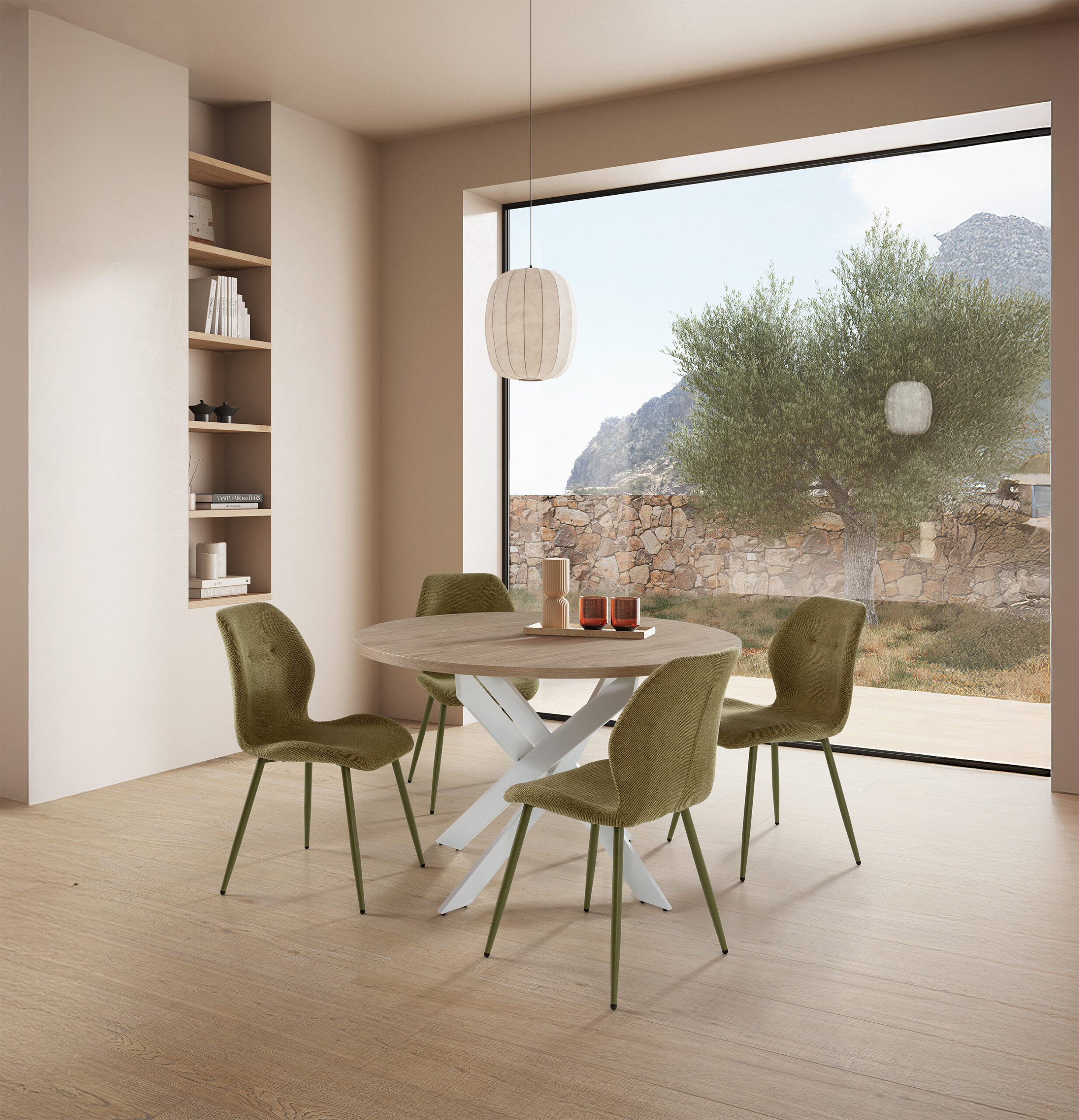 SILLA ANSU VERDE/PATA VERDE 4P/CAJA - Imagen 2