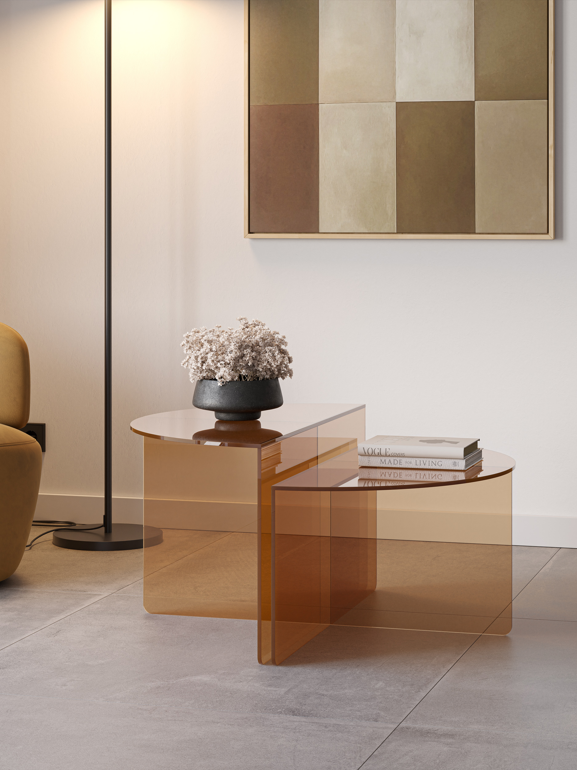 SET 2 MESAS CENTRO VELTA MARRON - Imagen 3