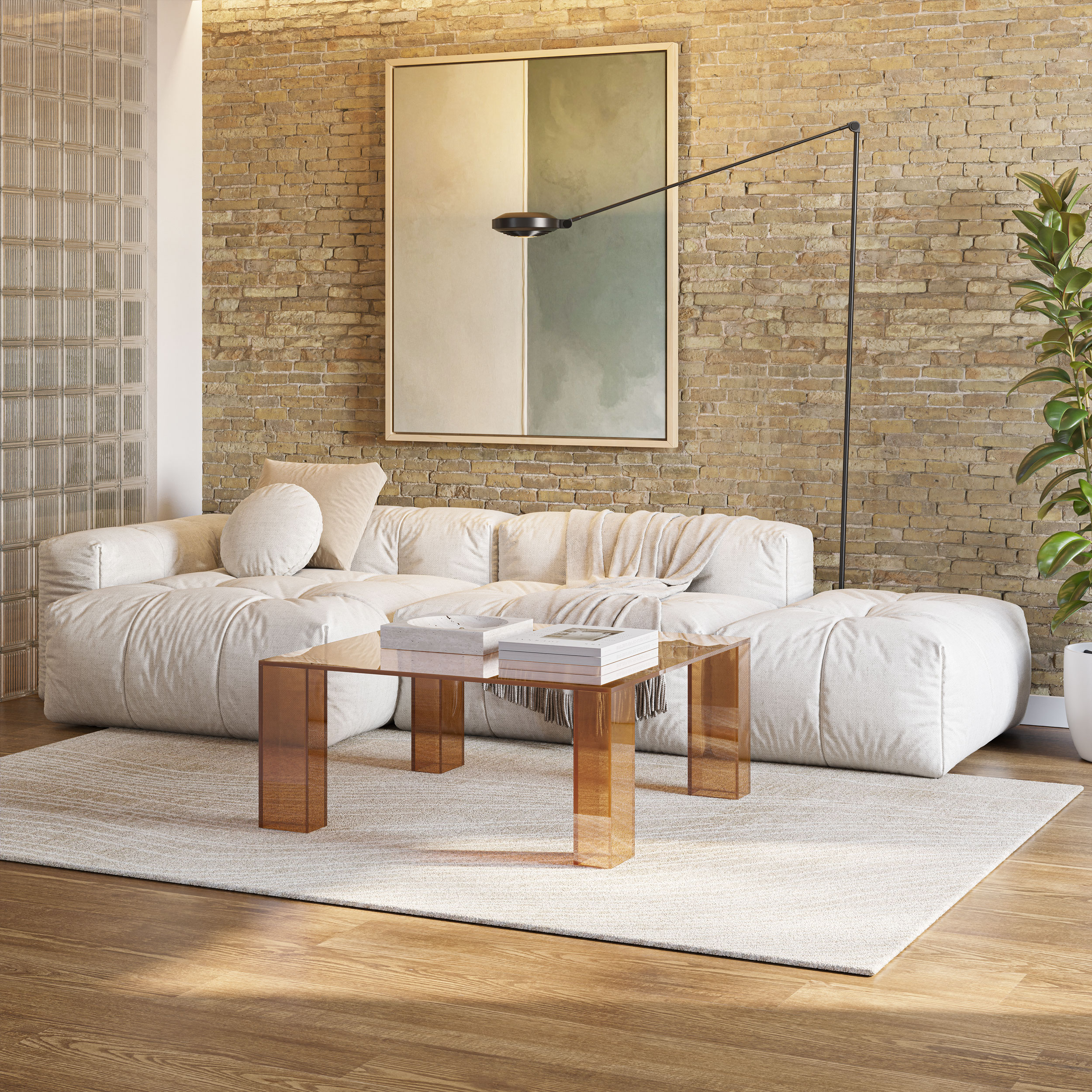 MESA CENTRO CUAD. VERENA MARRON - Imagen 3