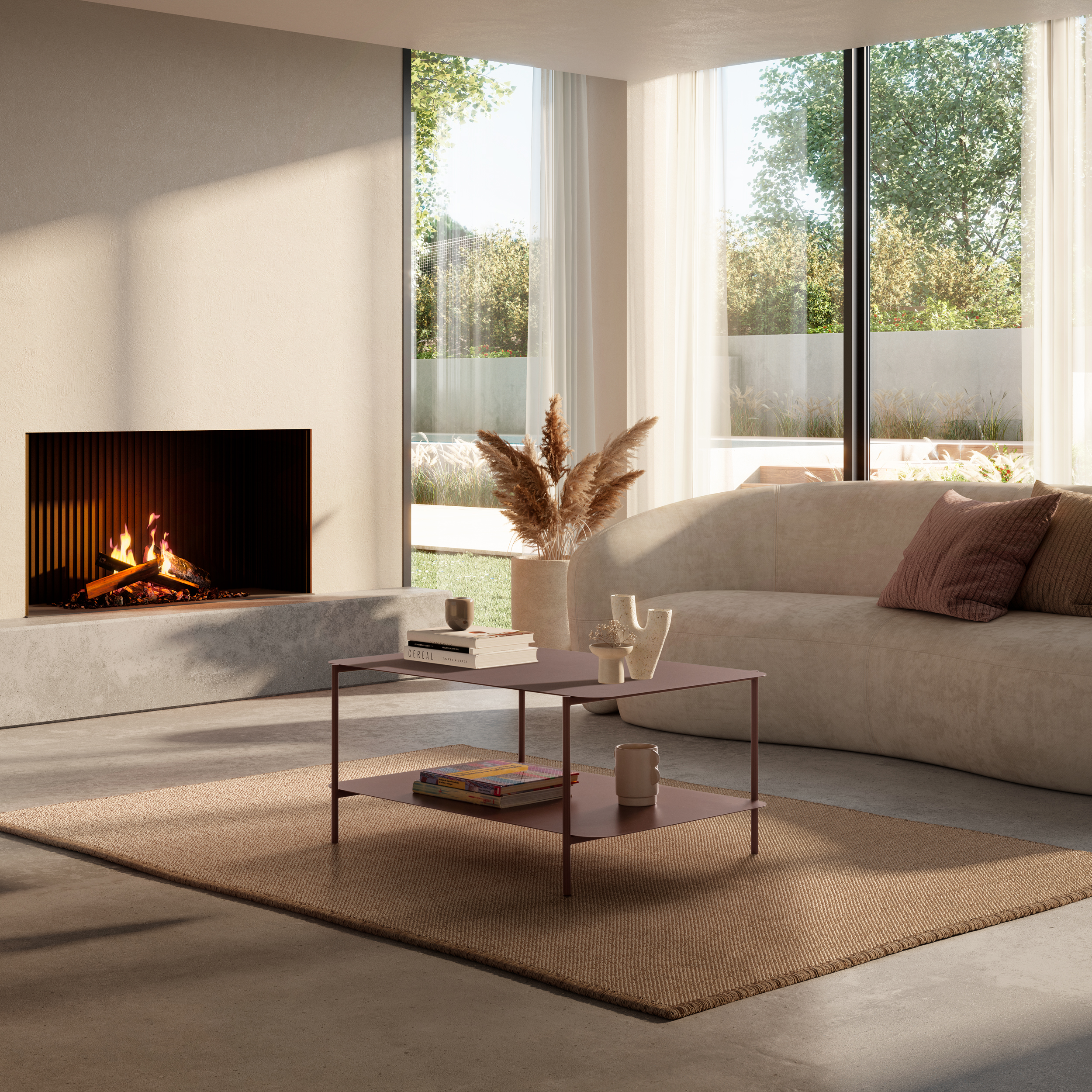 MESA CENTRO RECT. BEATRIX TERRACOTA - Imagen 2