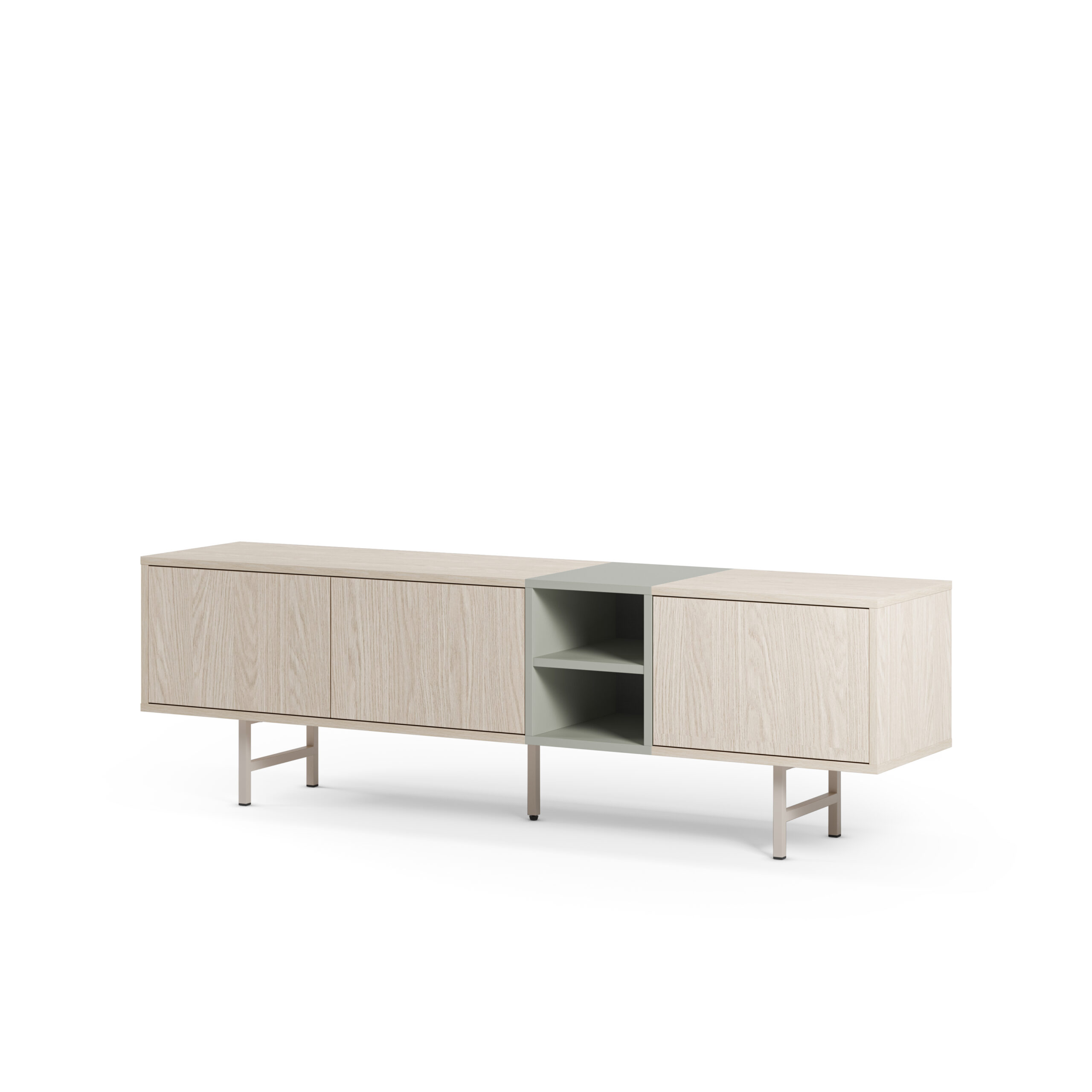 MUEBLE TV THEA 3P2H 180CM PUSULA/VERDE PIE CREMA - Imagen 5
