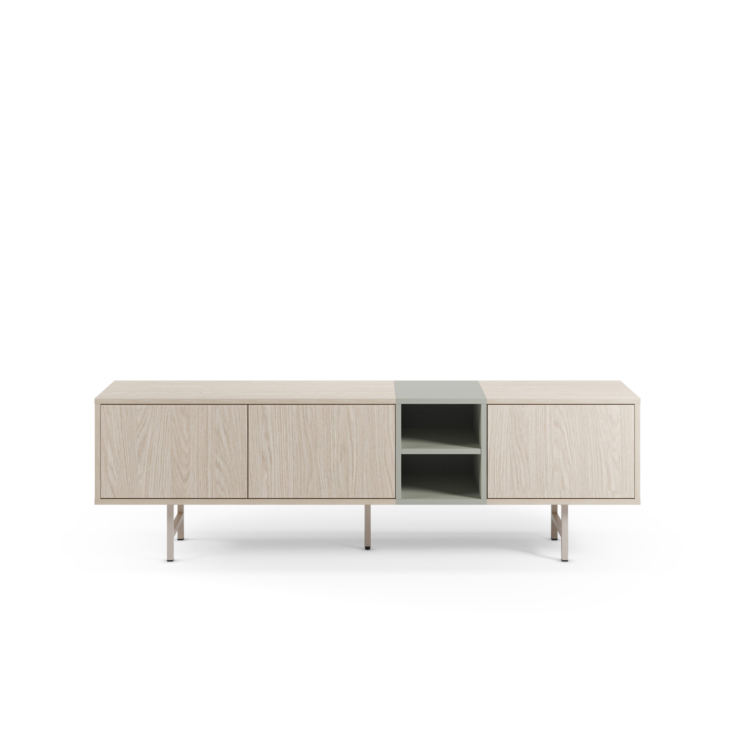 MUEBLE TV THEA 3P2H 180CM PUSULA/VERDE PIE CREMA - Imagen 6