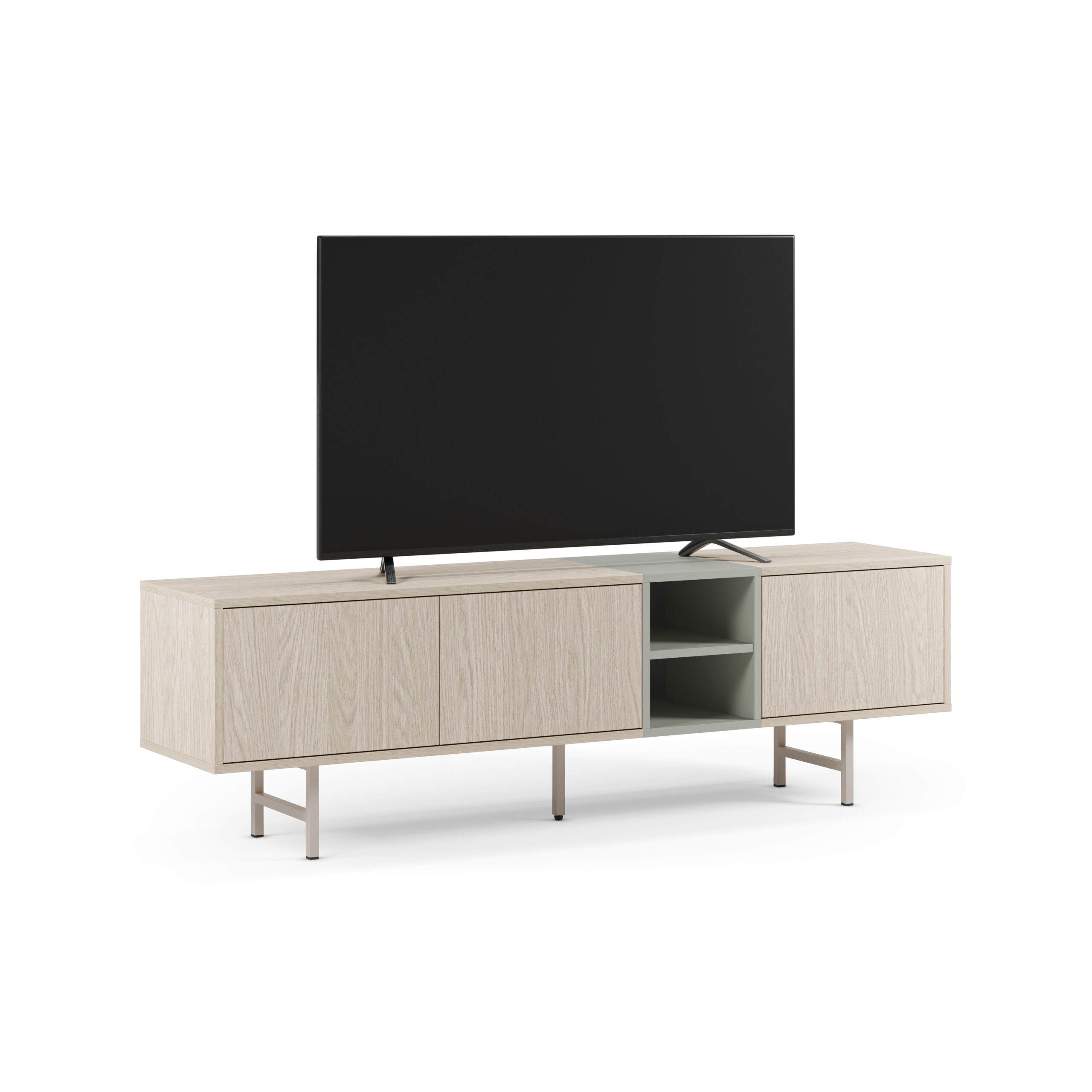 MUEBLE TV THEA 3P2H 180CM PUSULA/VERDE PIE CREMA - Imagen 7