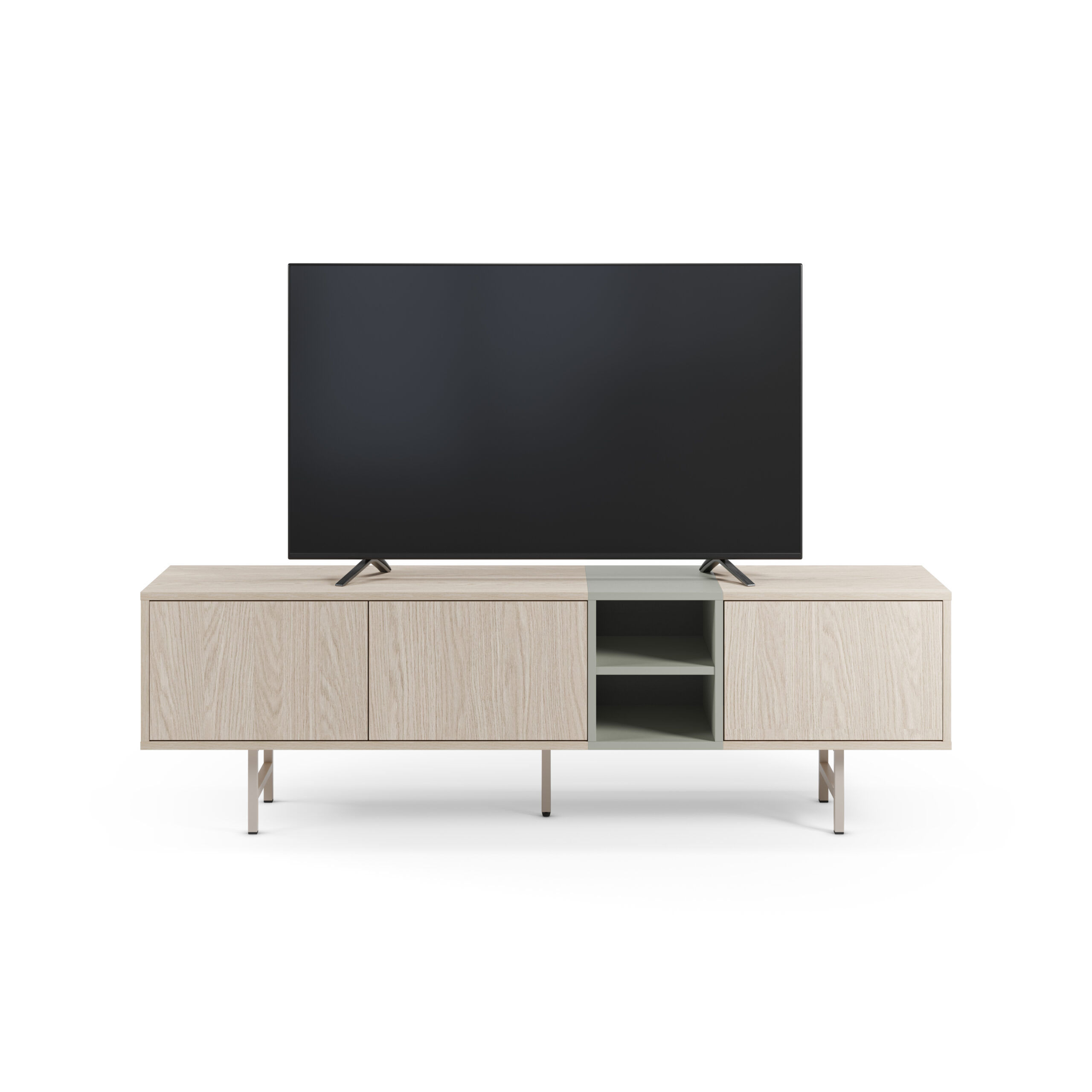 MUEBLE TV THEA 3P2H 180CM PUSULA/VERDE PIE CREMA - Imagen 8
