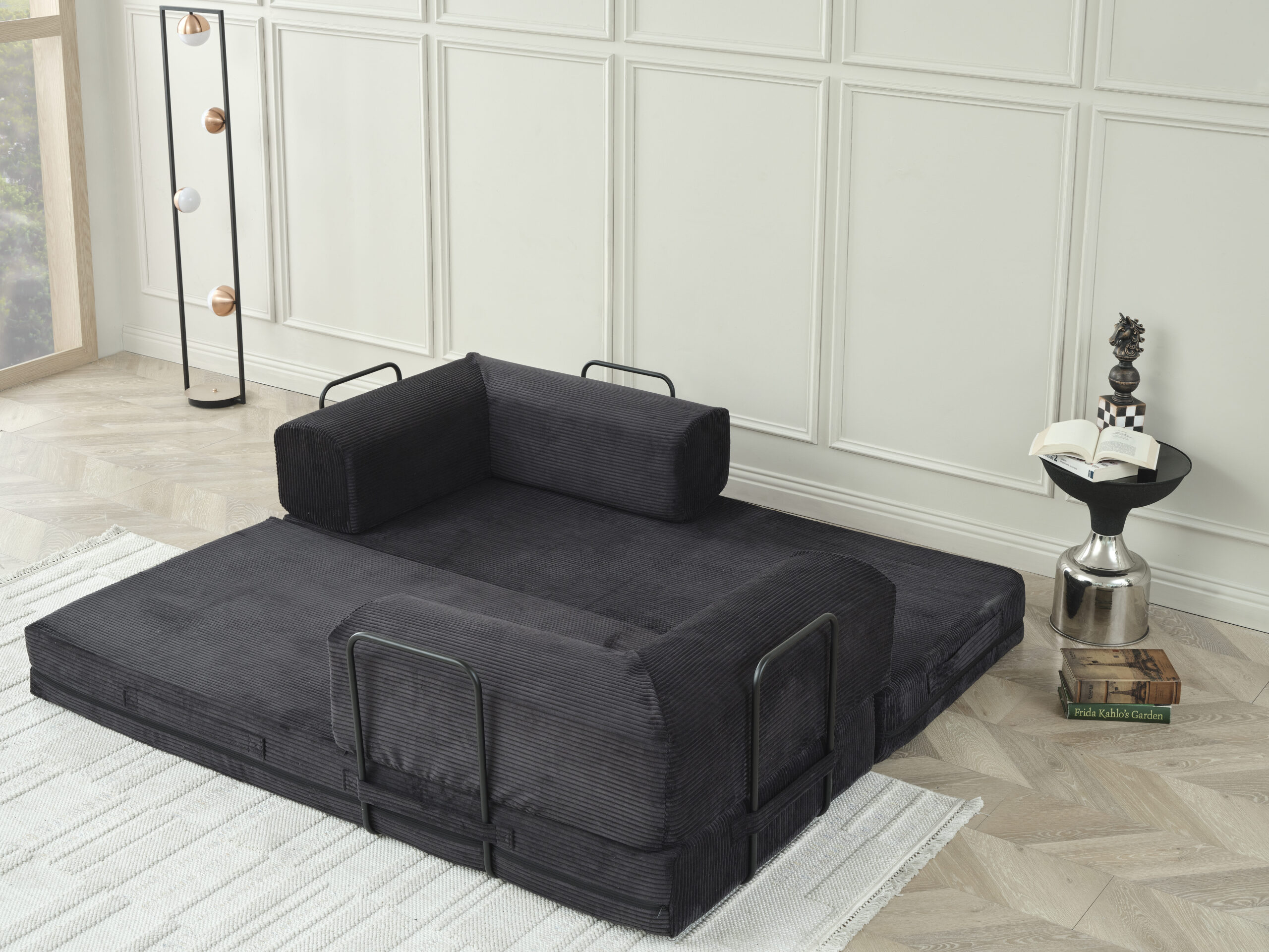 SOFA CAMA AGNES 90X200 NEGRO - Imagen 7