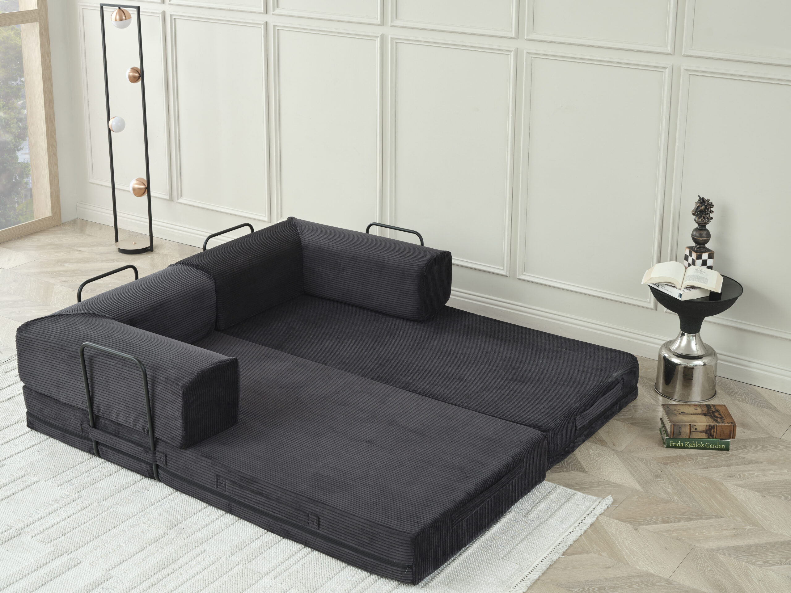 SOFA CAMA AGNES 90X200 NEGRO - Imagen 8