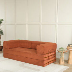 SOFA CAMA AGNES 90X200 TERRACOTA