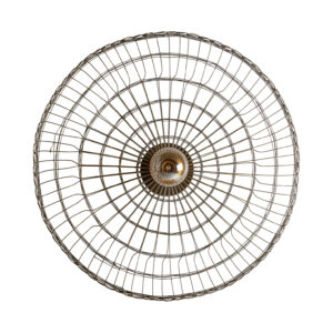 Aplique de estilo industrial fabricado en hierro en color oro.