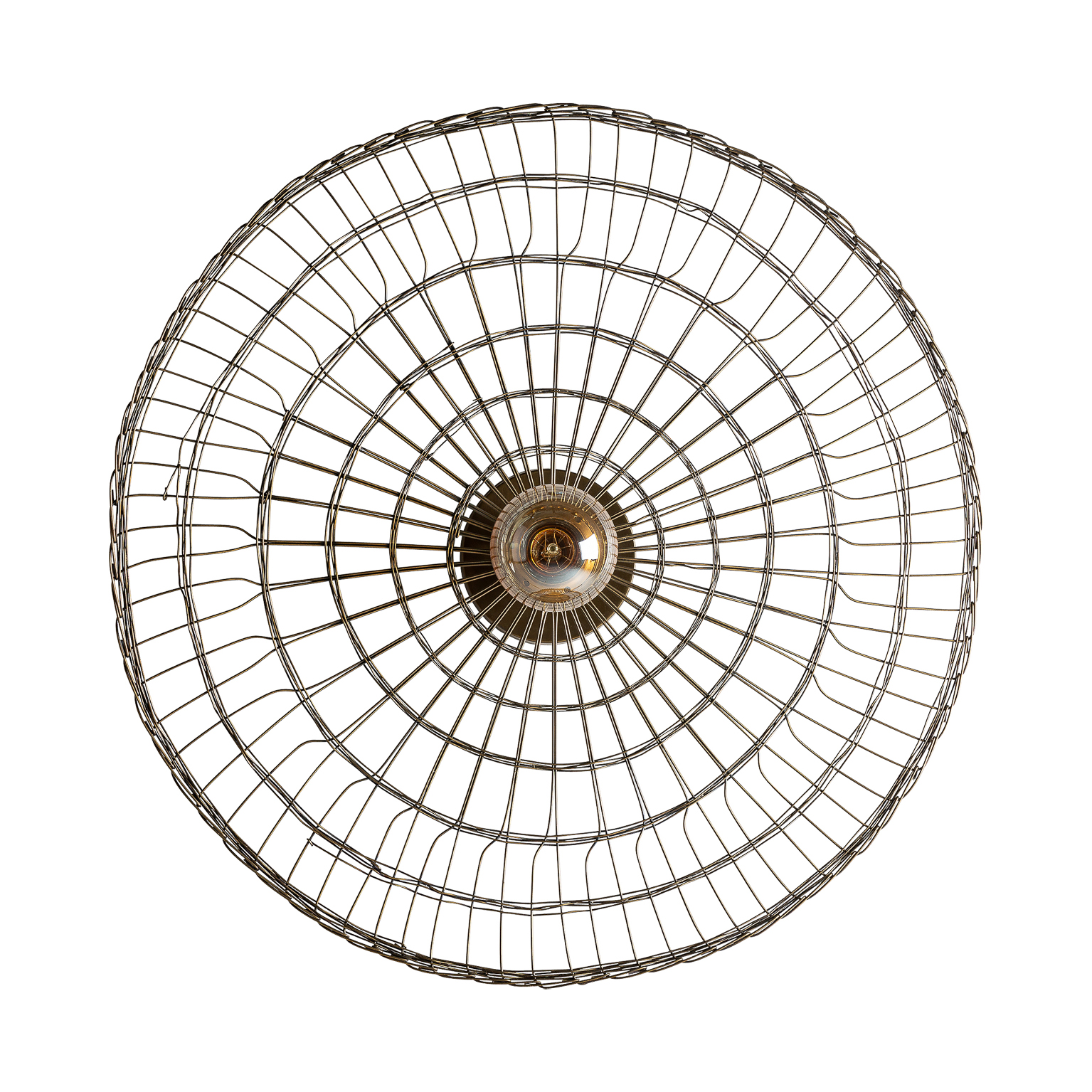 Aplique de estilo industrial fabricado en hierro en color oro.