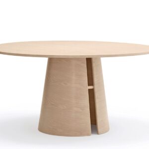 Mesa de comedor redonda de madera