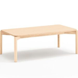 Mesita rectangular de chapada en madera
