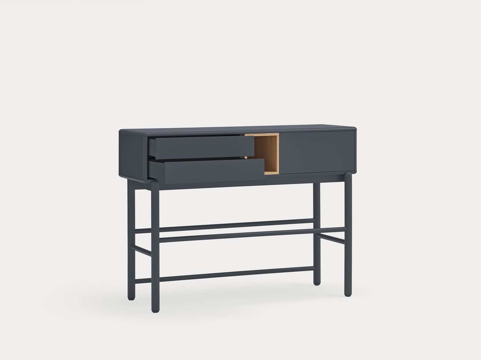 Mesa consola rectangular de MDF con cajones CORVO - Imagen 2