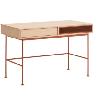 Escritorio rectangular de madera con cajones