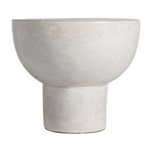 Mesa auxiliar telfs de estilo contemporáneo fabricado en cemento en color gris.