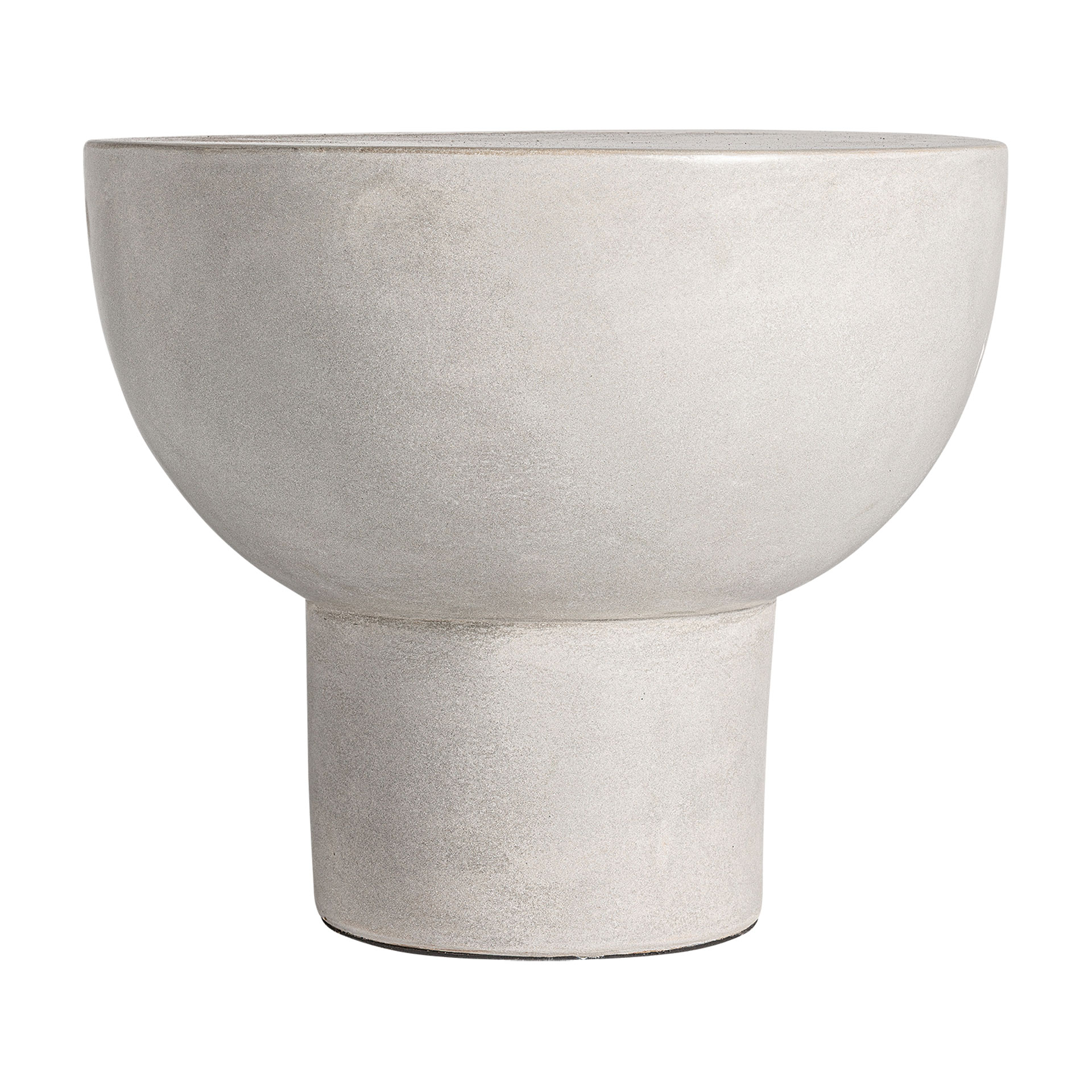 Mesa auxiliar telfs de estilo contemporáneo fabricado en cemento en color gris.