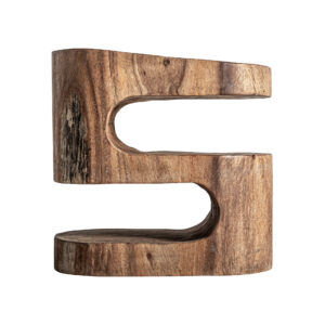 Mesa auxiliar kilkis de estilo étnico fabricado en madera suar en color marrón.