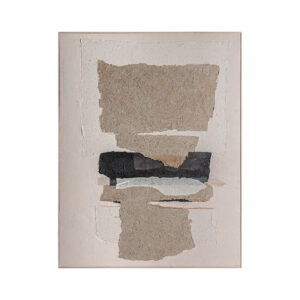 Lienzo danso en color tonos en marrón artesanal de estilo contemporáneo. Fabricado en lienzo combinado con madera de pino.