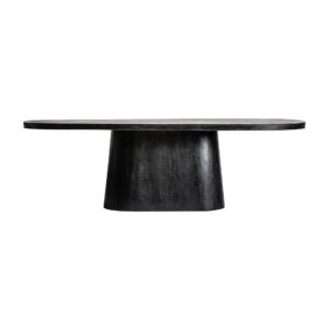 Mesa comedor nauen de estilo art deco fabricado en madera de mango en color negro. Producto desmontable.