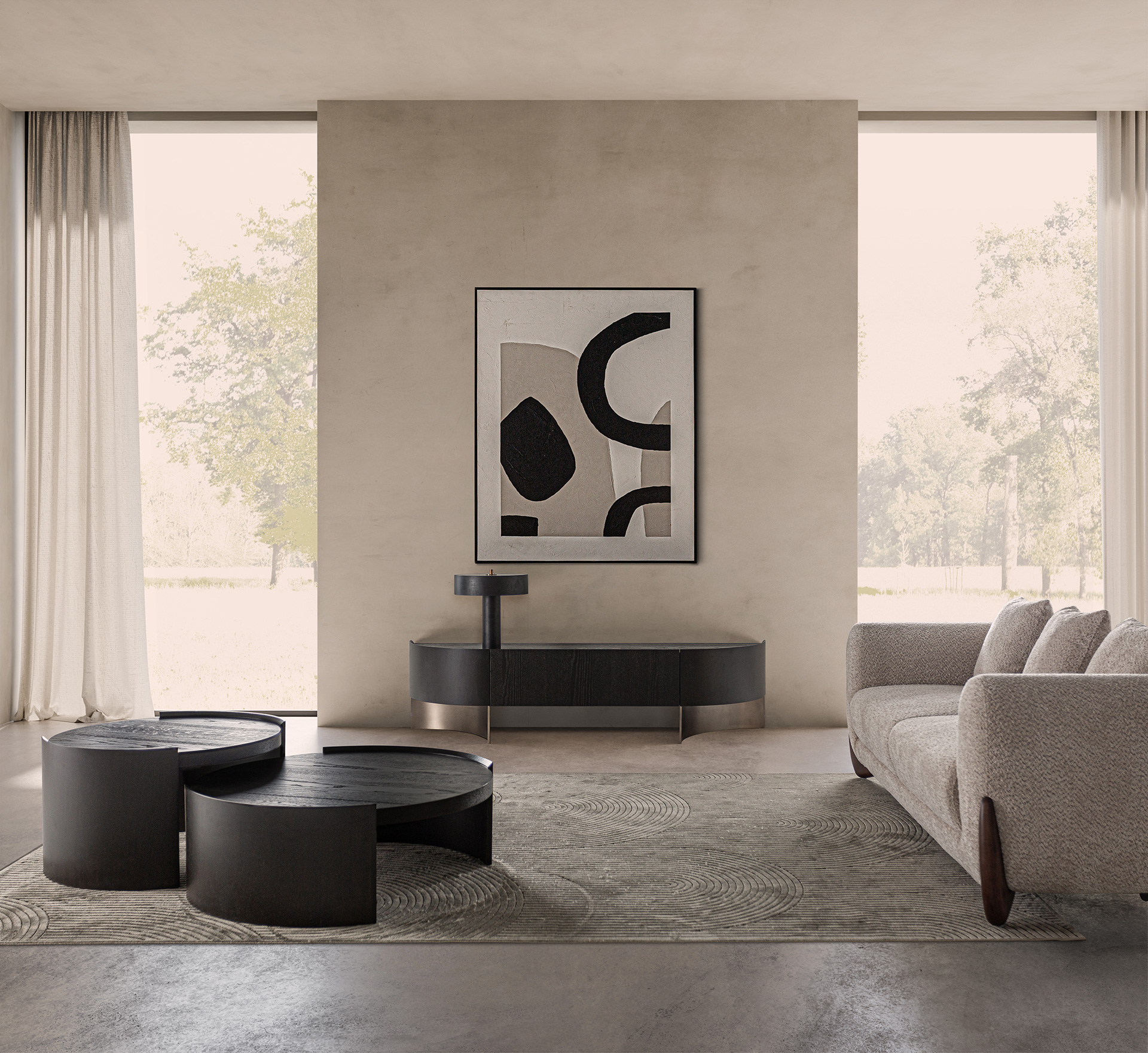 Mueble TV chapa de roble marrón Pepita Neuvic - Imagen 3