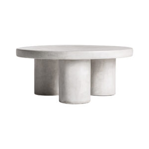 Mesa de centro Cles de estilo art deco fabricado en gres en color gris. Producto desmontable.