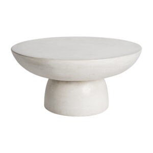 Mesa de centro Cles de estilo art deco fabricado en gres en color gris. Producto desmontable.