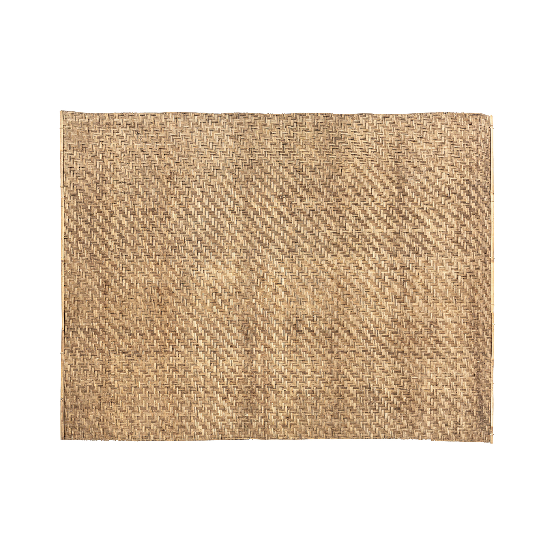 Panel decorativo de estilo boho fabricado en fibra natural en color marrón.