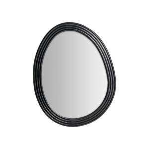 Espejo Senas de estilo colonial fabricado en resina en color negro combinado con hierro y espejo.