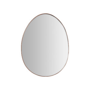 Espejo Bake de estilo art deco fabricado en hierro en color bronce combinado con madera dm y espejo.