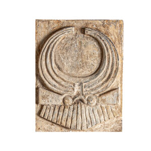 Panel decorativo Peylon de estilo étnico fabricado en madera suar en color beige con acabado envejecido. Compatible con: 35991 35992 35990.