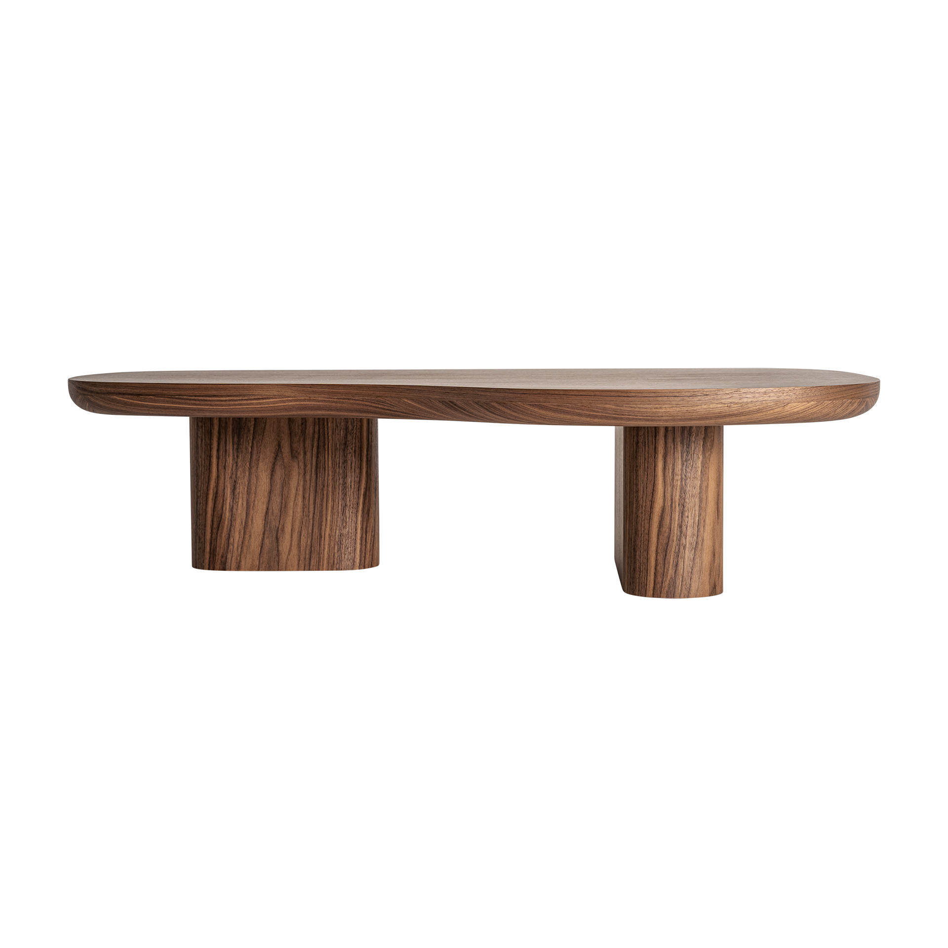 Mesa de centro dubí de estilo contemporáneo fabricado en madera dm en color marrón combinado con madera contrachapada. Producto desmontable.