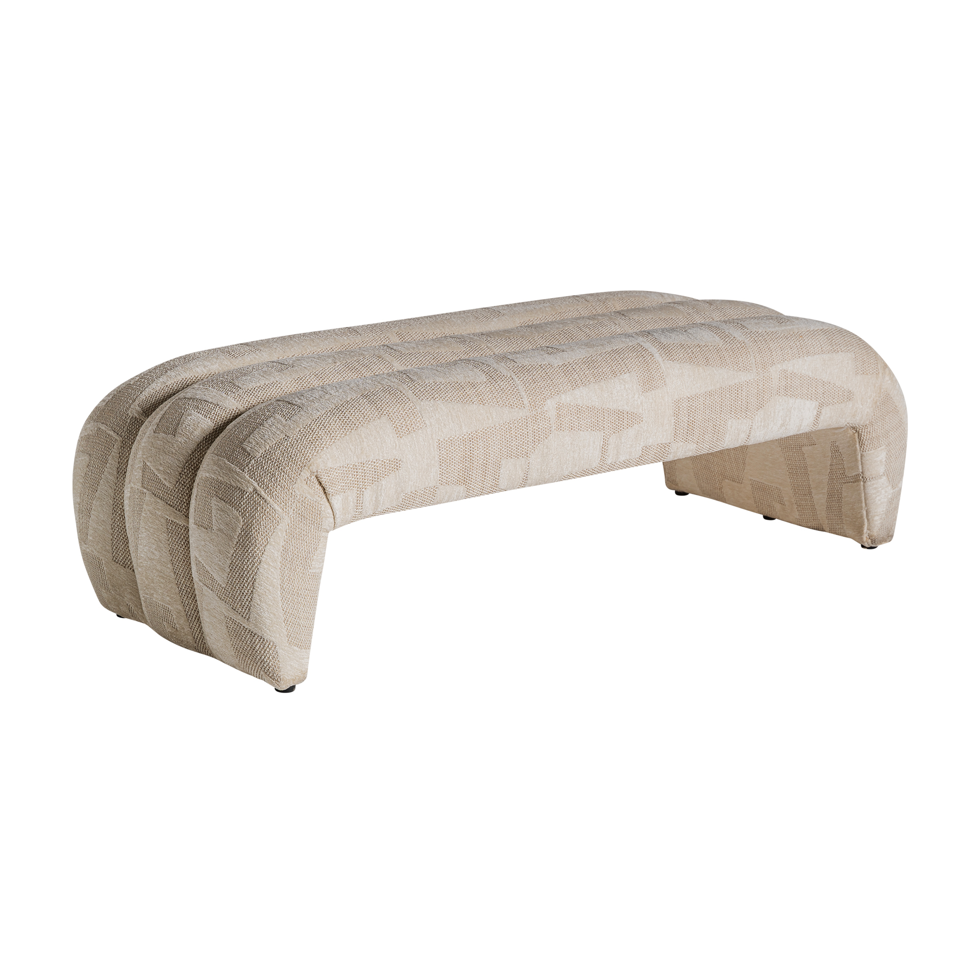 Pie de cama contemporáneo poliéster beige Pepita Lesna - Imagen 2
