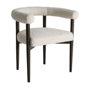 Silla Neuffen de estilo contemporáneo fabricado en madera de fresno en color negro combinado con poliéster en color gris.