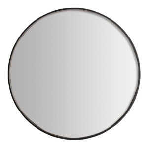 Espejo Xylon de estilo contemporáneo fabricado en hierro en color negro combinado con espejo.