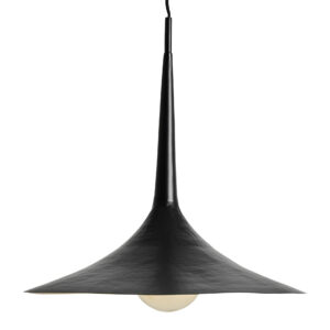 Lámpara de colgar Mondher de estilo contemporáneo fabricado en hierro en color negro en color dorado.