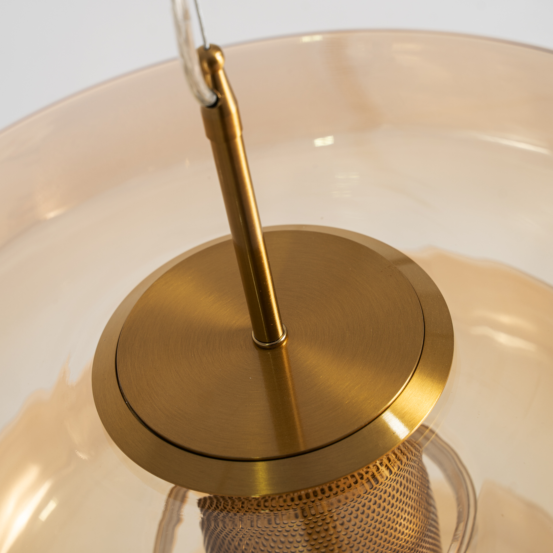 Lámpara de techo cristal ámbar oro Pepita Alexa - Imagen 3