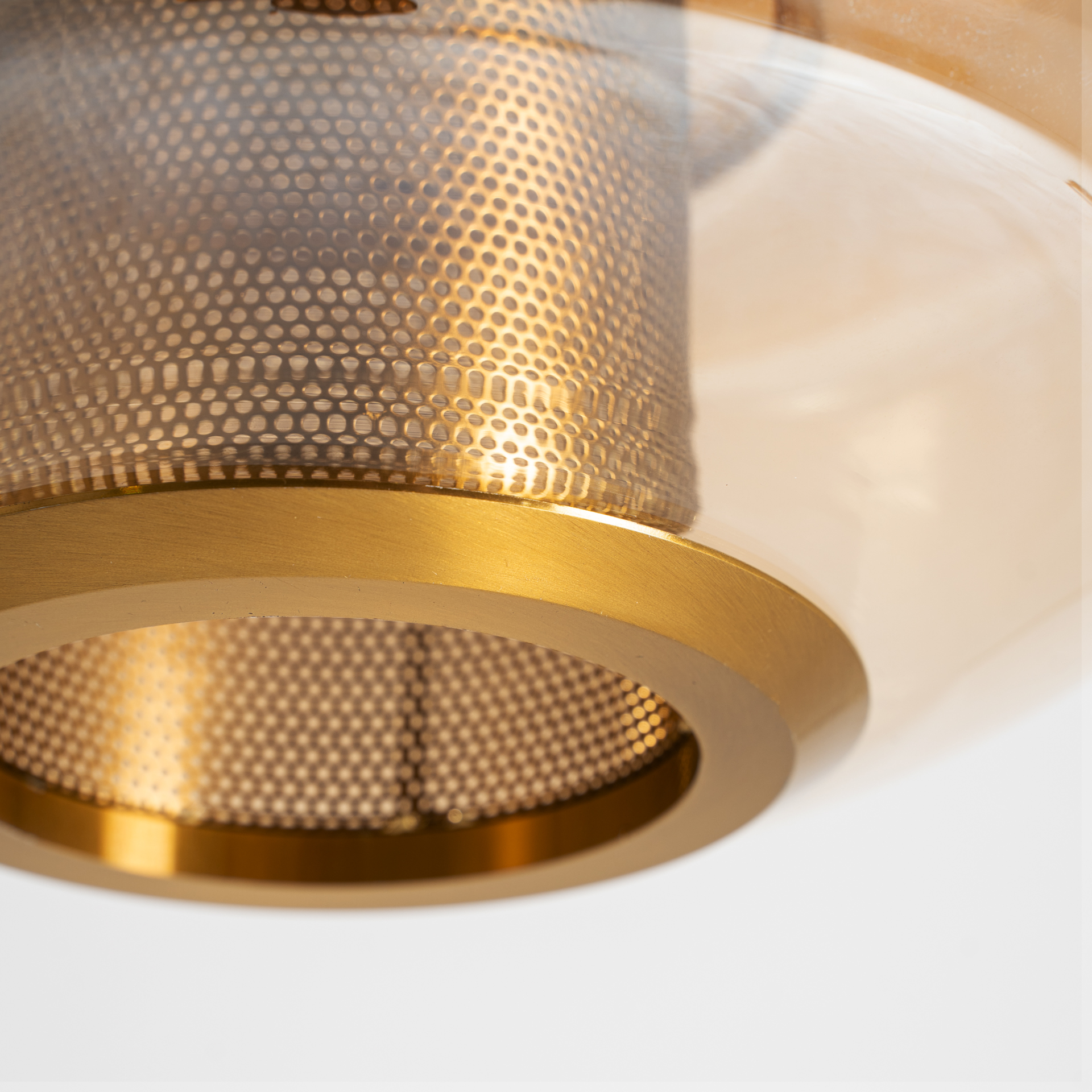 Lámpara de techo cristal ámbar oro Pepita Alexa - Imagen 4