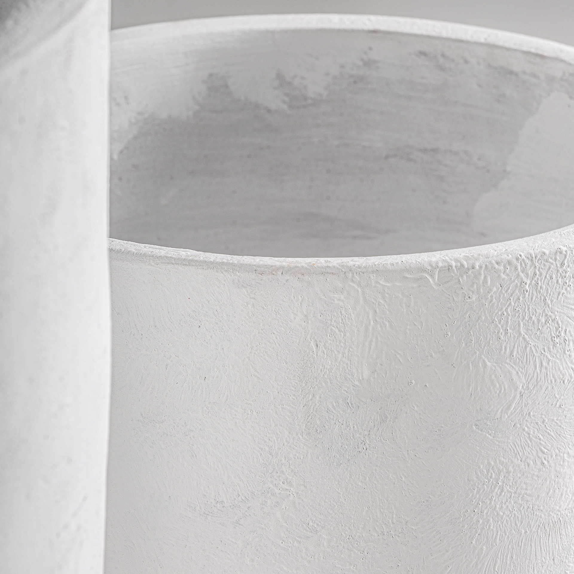 Macetero contemporáneo terracota blanco Pepita - Imagen 2