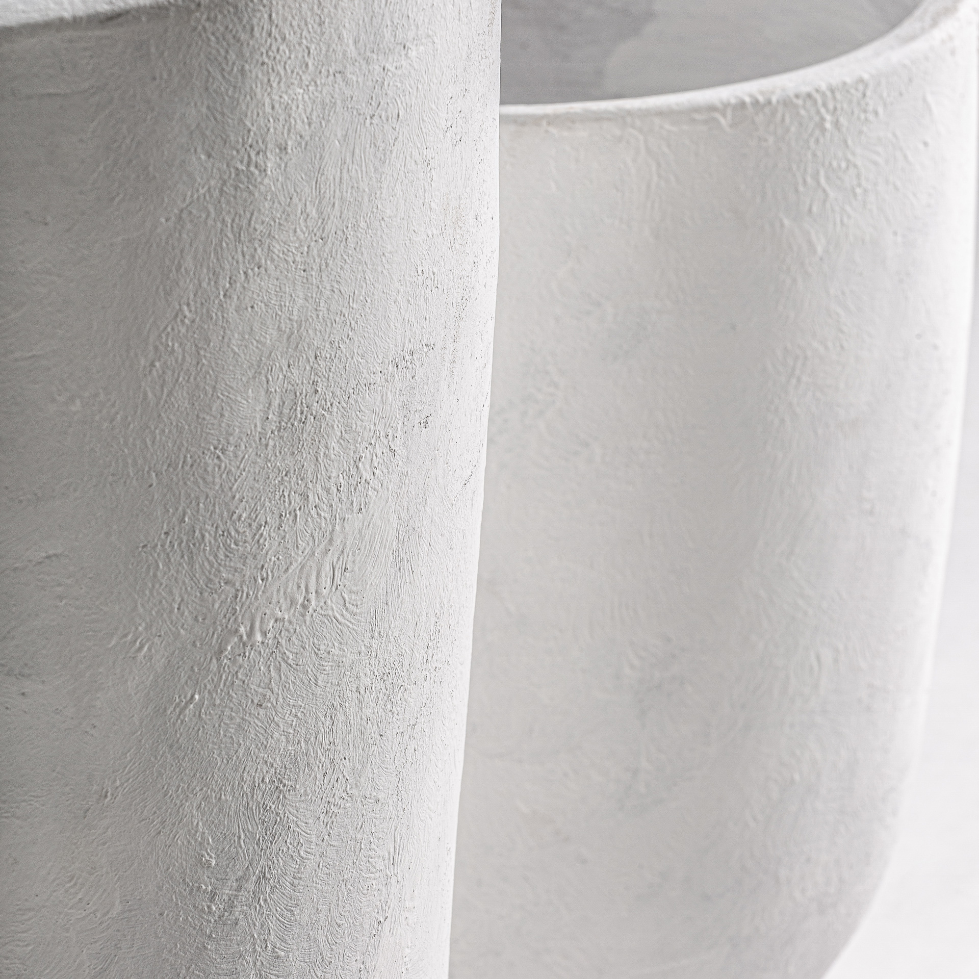 Macetero contemporáneo terracota blanco Pepita - Imagen 3