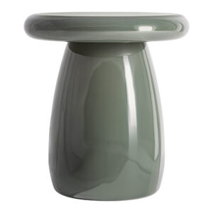 Mesa auxiliar Meres de estilo contemporáneo fabricado en madera dm en color verde con acabado brillo.