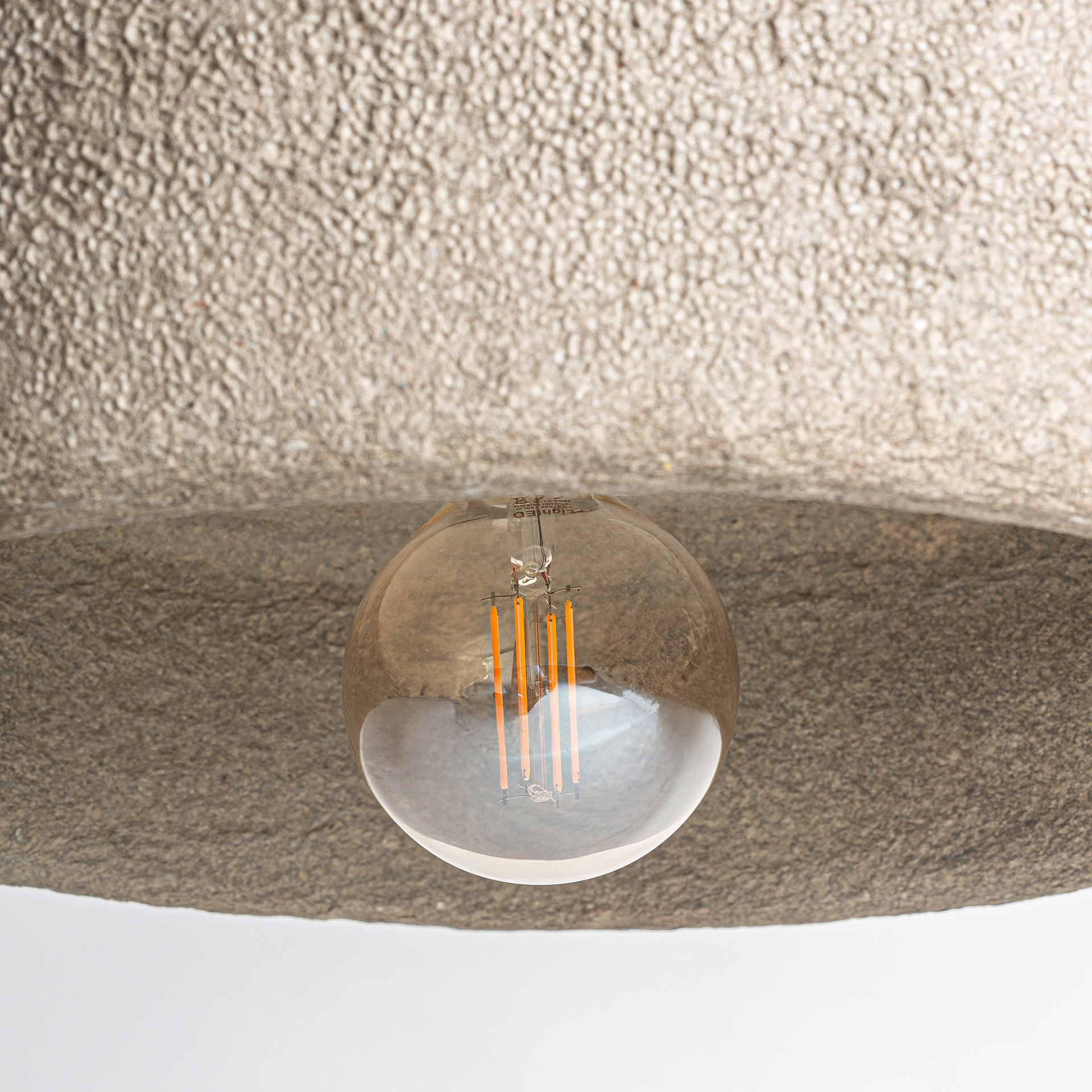 Lámpara de techo contemporáneo papel maché gris Pepita Moonle - Imagen 4