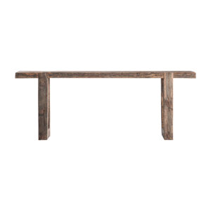 Consola Losse de estilo clásico fabricado en madera recuperada en color marrón.