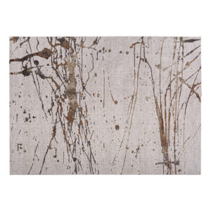 Alfombra Zuria de estilo clásico fabricado en poliéster en color tonos neutros.