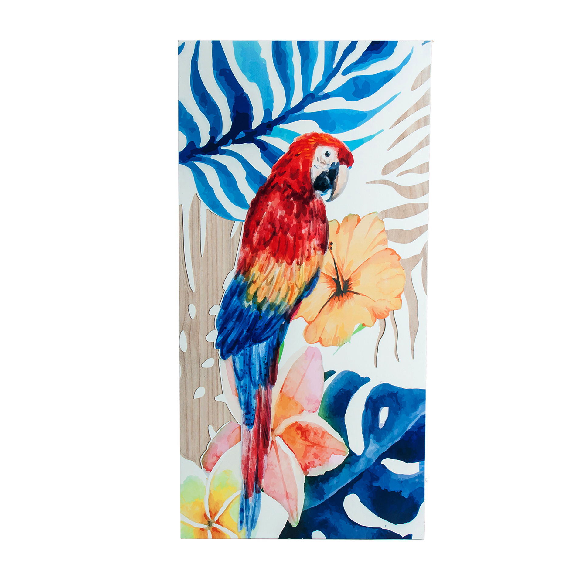 LIENZO PAPAGAYOMADERA DE PINO